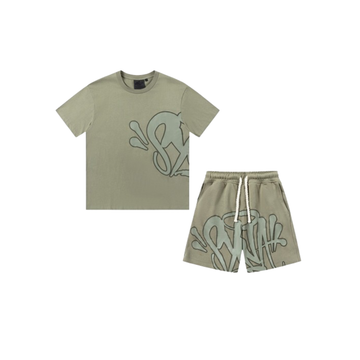 SYNA WORLD LOGO T-SHIRT – SHORT SET – SAGE/KHAKI