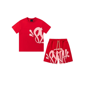 SYNA WORLD LOGO T-SHIRT – SHORT SET – RED